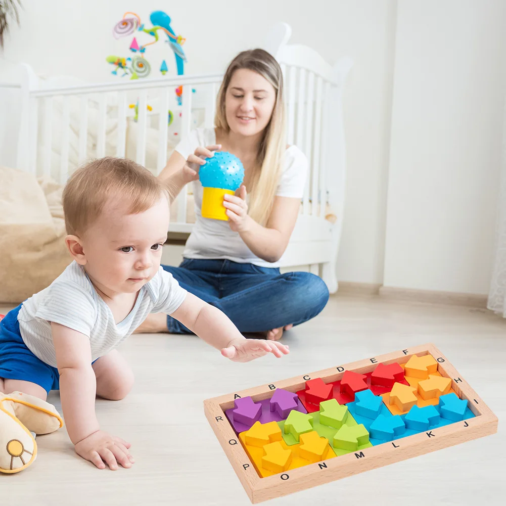 

Colorful 3D Jigsaw Puzzle Wooden Building Blocks Puzzle Mathematic Tetris Game Children Preschool Educational Toy