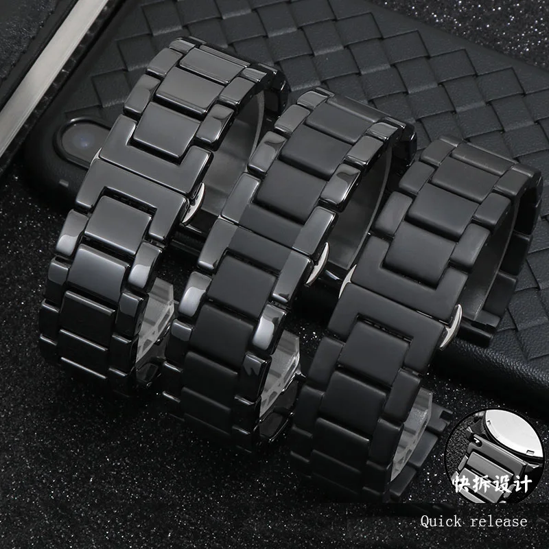Ремешок керамический для часов Huami Xiaomi черный и белый сменный Браслет Amazfit GTR GTS 42