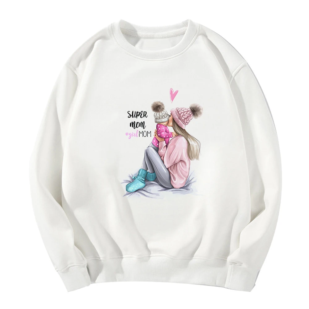 Женские модные толстовки 2019 года длинная рубашка Super Mama для девочек и мам