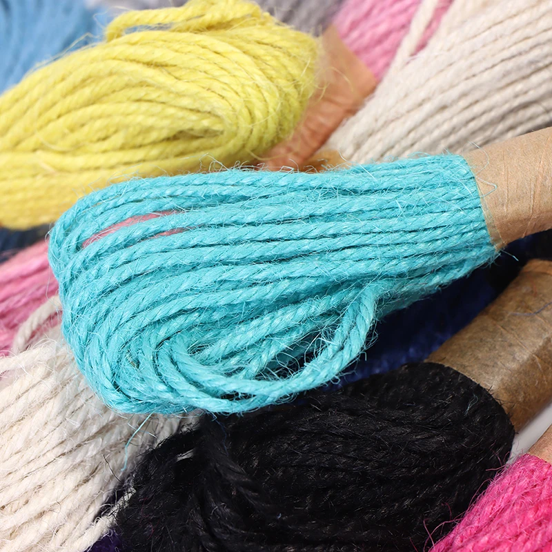 

12 Rolls/bag 2mm Color Natural Cotton And Linen Woven Hemp Rope DIY Decoration