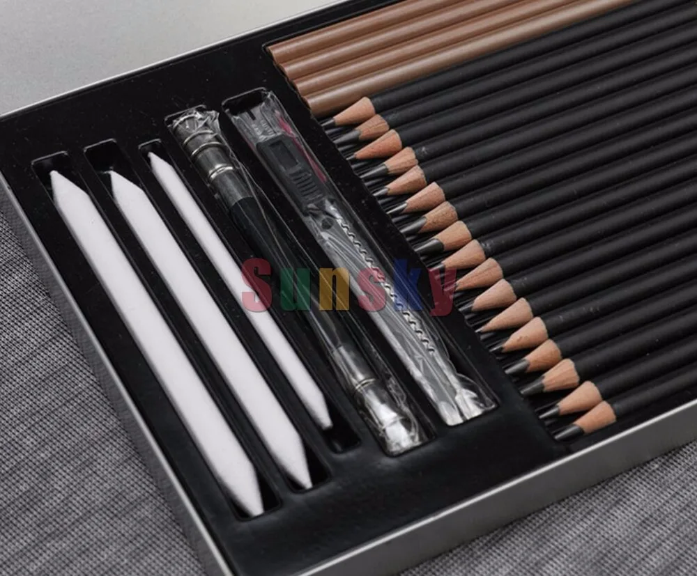 Новинка черные карандаши с древесным углем для рисования карандаш 3H 12B