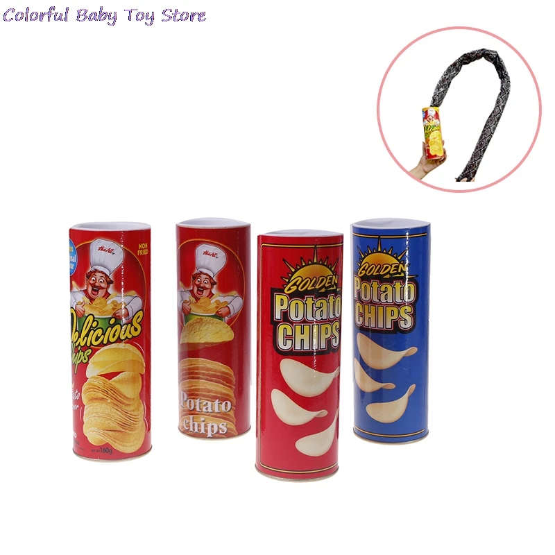 Банки для картофельных чипсов 1 шт. искусственная змея День дурака смешная