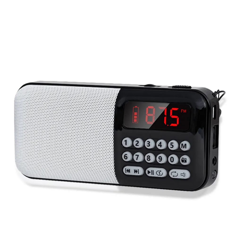 Портативный радио FM перезаряжаемый беспроволочный динамик TF карта USB диск MP3