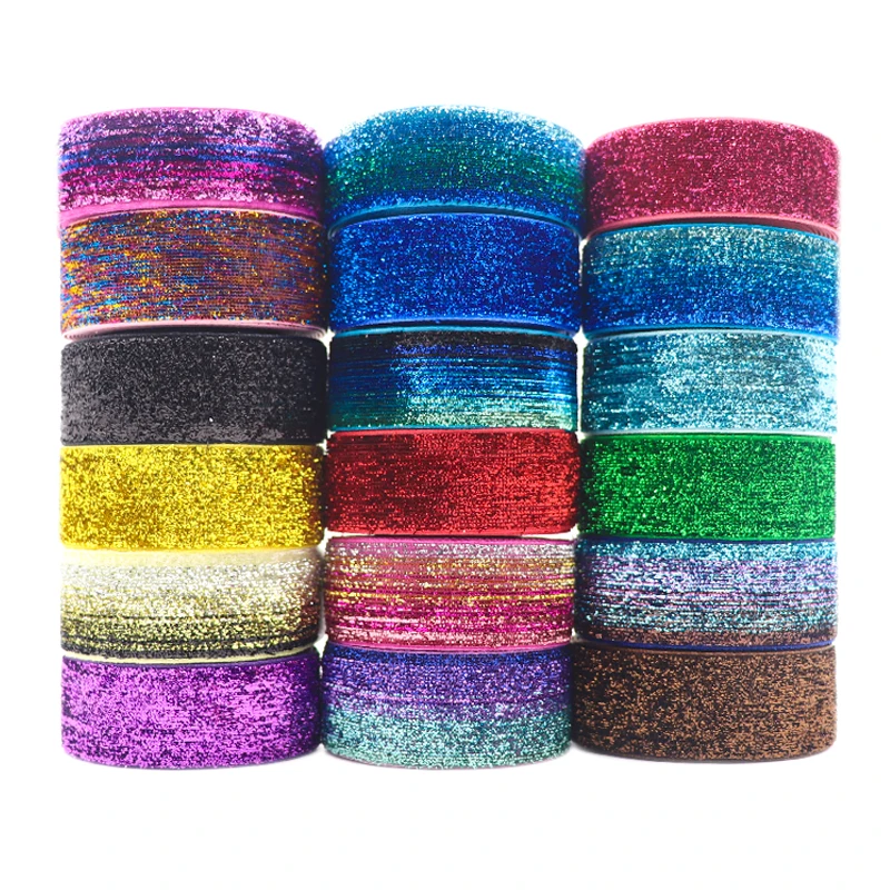 

10 ярдов 9-38 мм блестящего бархата с лентой Свадебная вечеринка украшения, ручная работа, лента для упаковки подарков бантик для волос поделк...