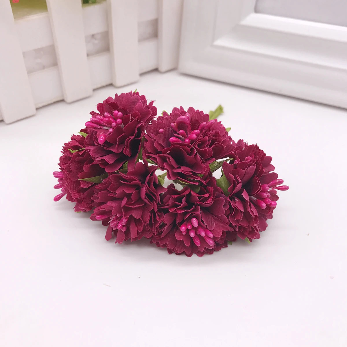 6 Marigold 6 шт./пучок 3,5 см мини Букет маргариток искусственный цветок для свадьбы украшения diy Настенная Декорация голова оленя аксессуары - Цвет: 6