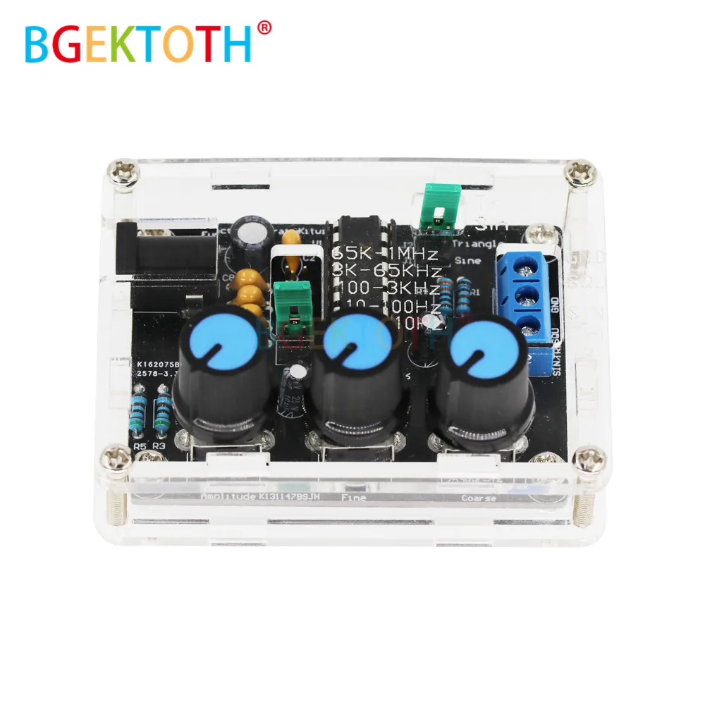 

Генератор сигналов XR2206, функция «сделай сам», синусоидальный/треугольный/квадратный выход, 1 Гц-1 МГц, Регулируемая частота, черный