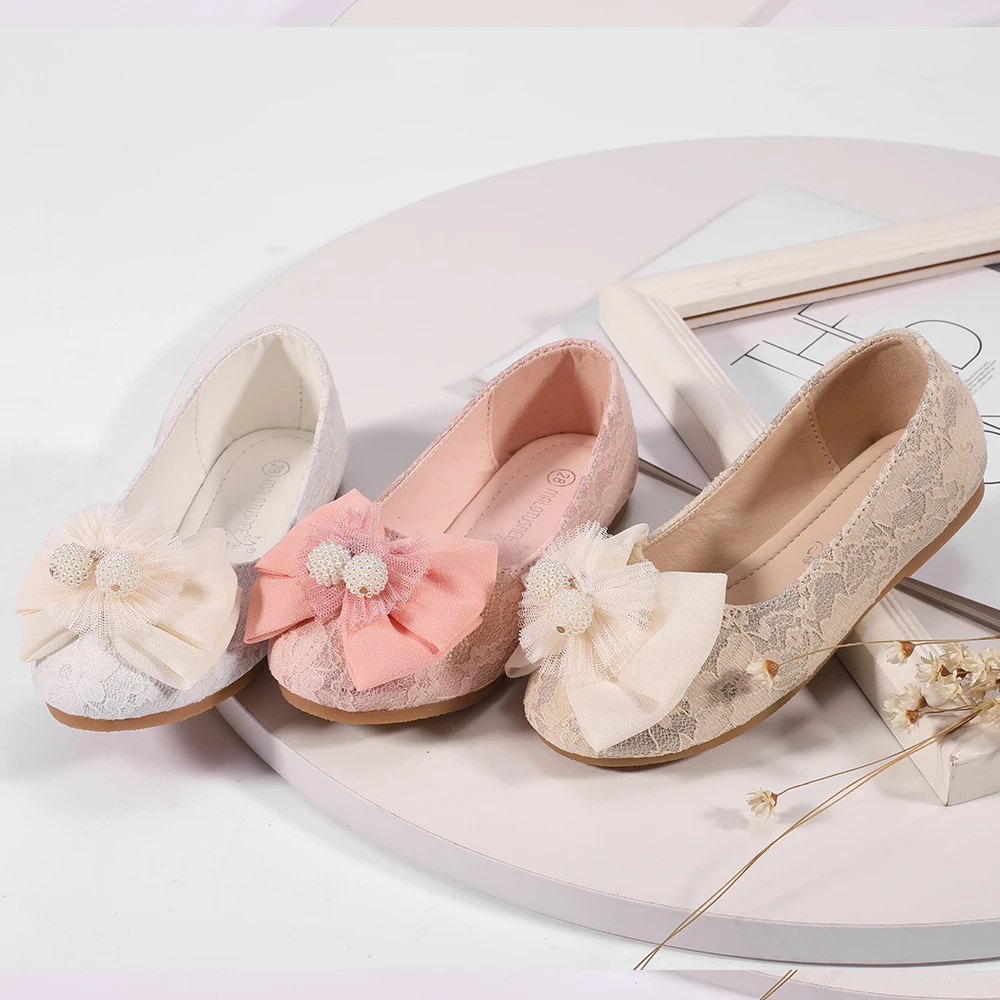 Мрлотусне®Кружевная/сетчатая обувь для девочек детей 3-9 лет балерина/Цветочная с