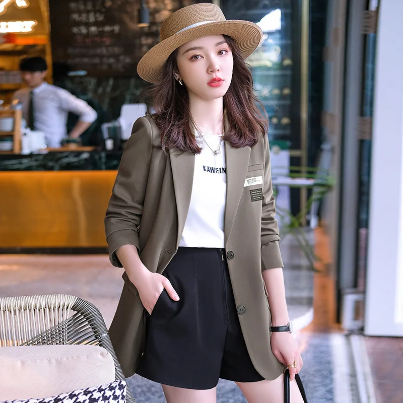 Large Size Women's Jacket Suit 2022 New Autumn and Winter Fashion Loose Long-sleeved Ladies Blazer High Quality Temperament