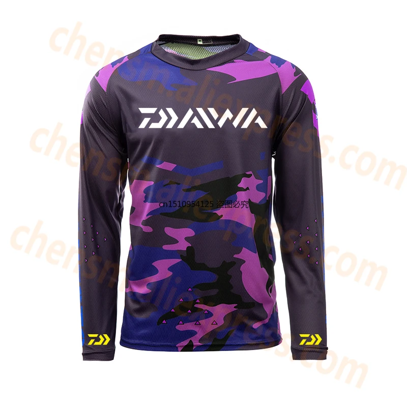 

2021 Dawa Daiwa New Brand Men Fishing Shirts Outdoor Sport Quick Dry Fishing Clothes Plus Size Anti Uv Cycling Fishing Clothing