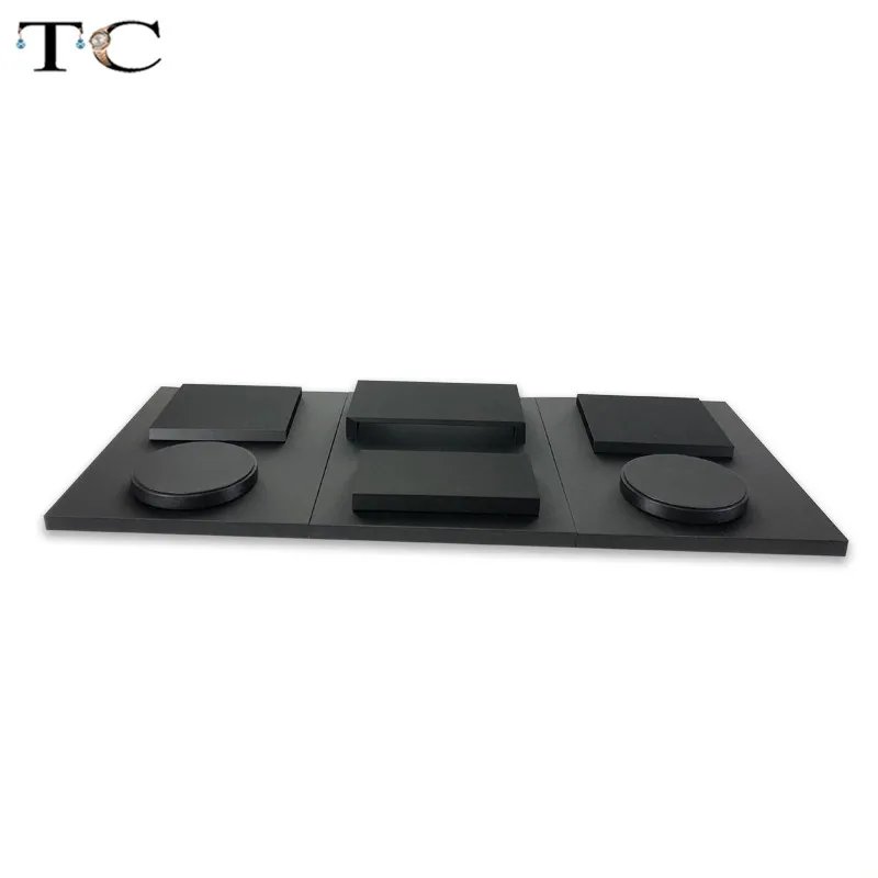 Подставка-витрина для ювелирных изделий качественный черный деревянный