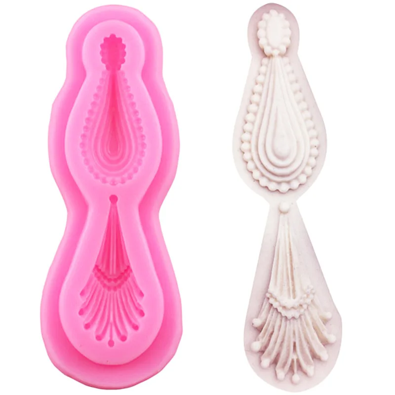 Капли воды кружева шаблон силиконовые формы для торта павлиньими перьями