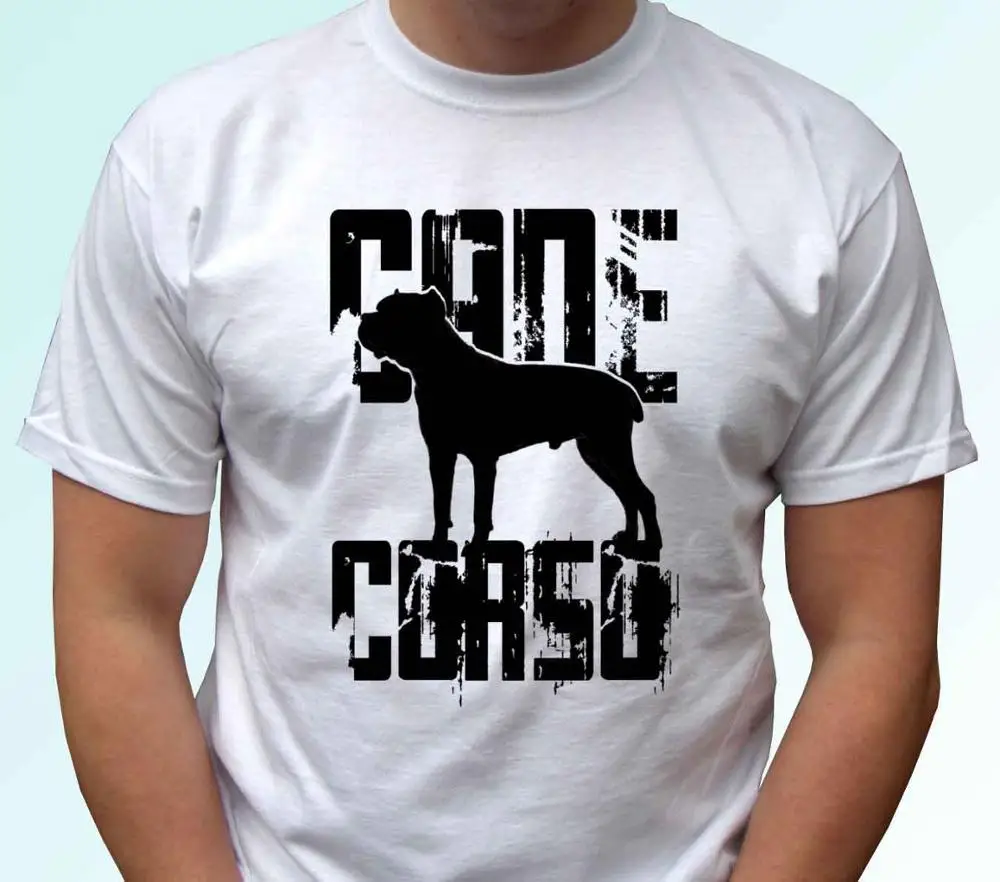 

2020 Hot Sale Super Fashion Top Quality T Shirts Men O Neck Cane Corso Logo Dog T Shirt Top Tee Design Mens Tee Shirt