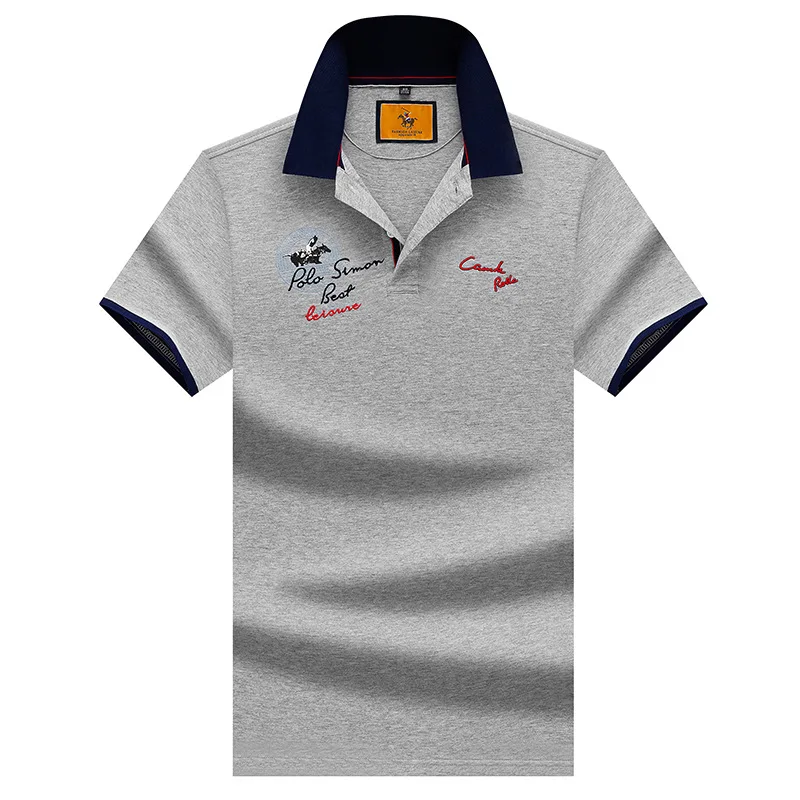 

95% Cotton 5% Spandex Breathable Anti-pilling Anti-static Quality Summer Man Tee Fashion Embroidery Short Sleeve Men POLO Shirt