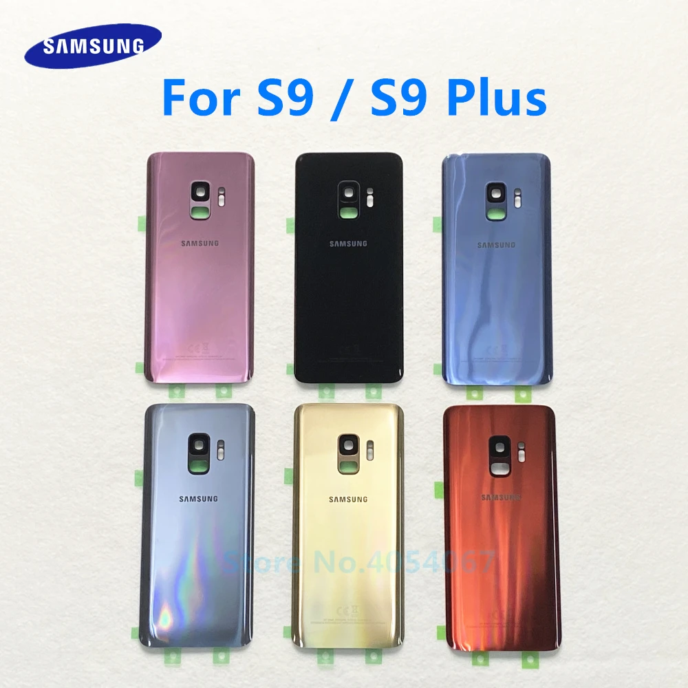 Задняя крышка аккумулятора для Samsung Galaxy S9 Plus G965 G960 Запасные детали корпуса двери и