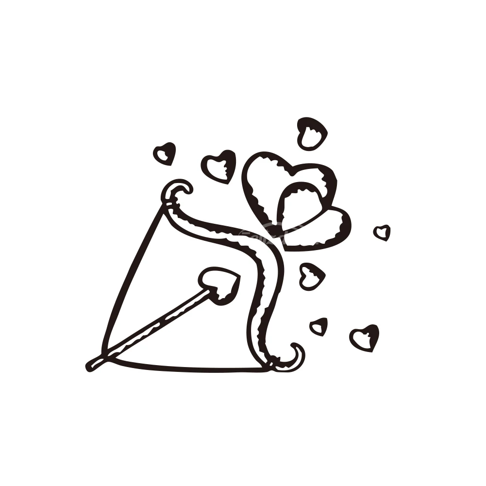 Купидона Сердце символизирует любовь высечки Виниловая пленка для оклеивания