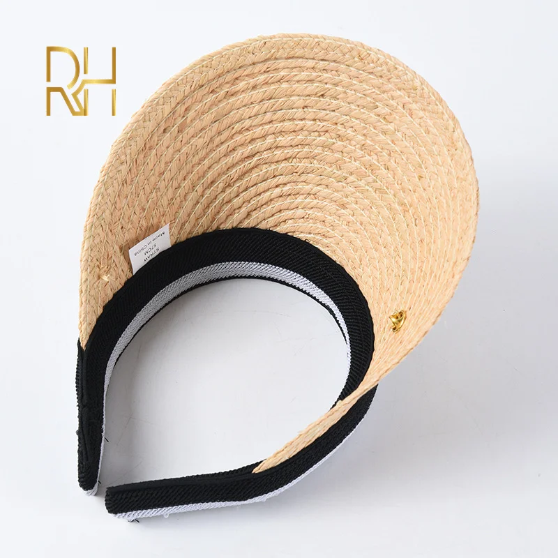 RH Солнцезащитная соломенная Рыбацкая шляпа от солнца летняя уличная пляжная