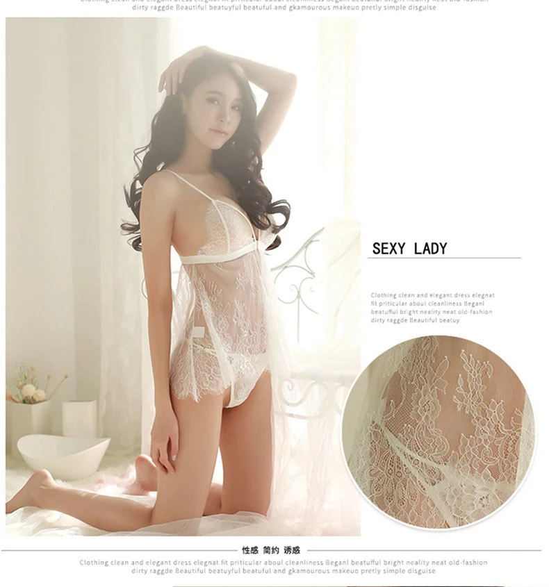 Кружева Ropa пикантные Sexo Para El см несмотря на то, что полые Женская одежда Для женщин одежда для сна ночная рубашка Ночное платье Сексуальное нижнее белье с глубоким v-образным вырезом Нижнее Белье Порно