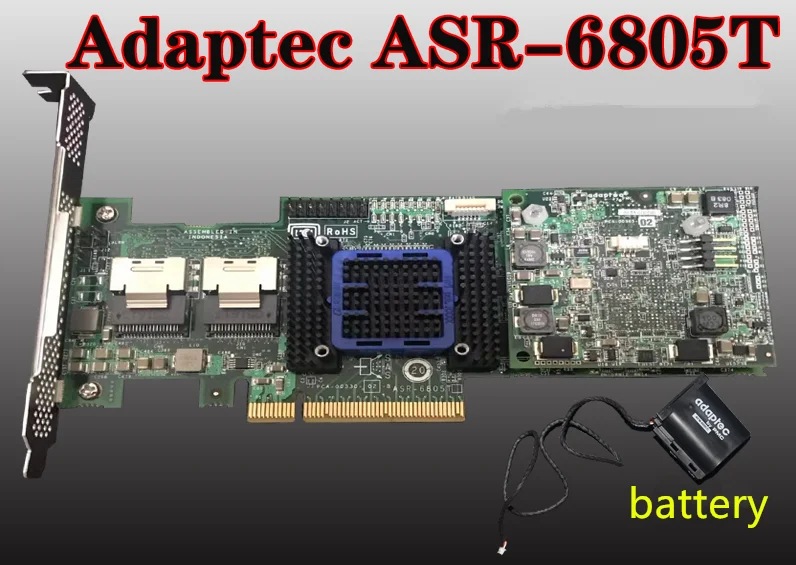 Контроллер Raid-накопителя Adaptec на 6 ГБ с 8 портами PCIE2 x8 Кэш-память 512 МБ SAS