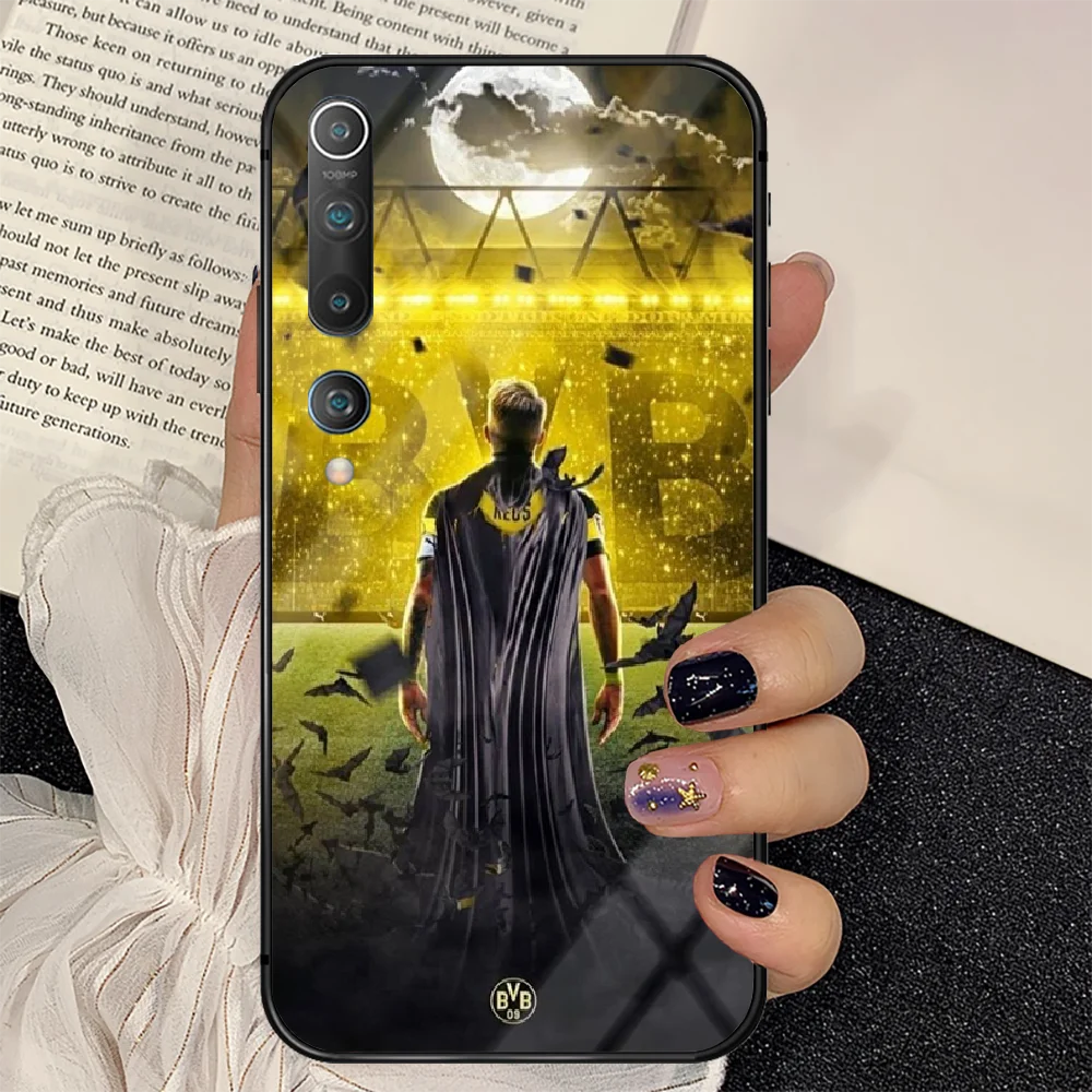 

football Dortmund Phone Tempered Glass Case Cover for Xiaomi Mi A F MAX X POCO M Note 3 9 10 11 i T Pro Lite Etui Cover Luxury