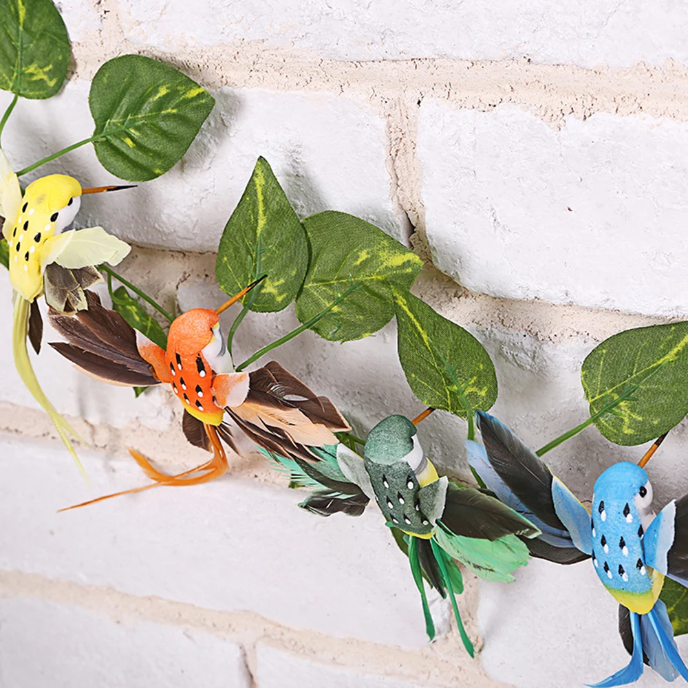 Искусственные Птицы перья Рождественские елочные украшения мини-Колибри