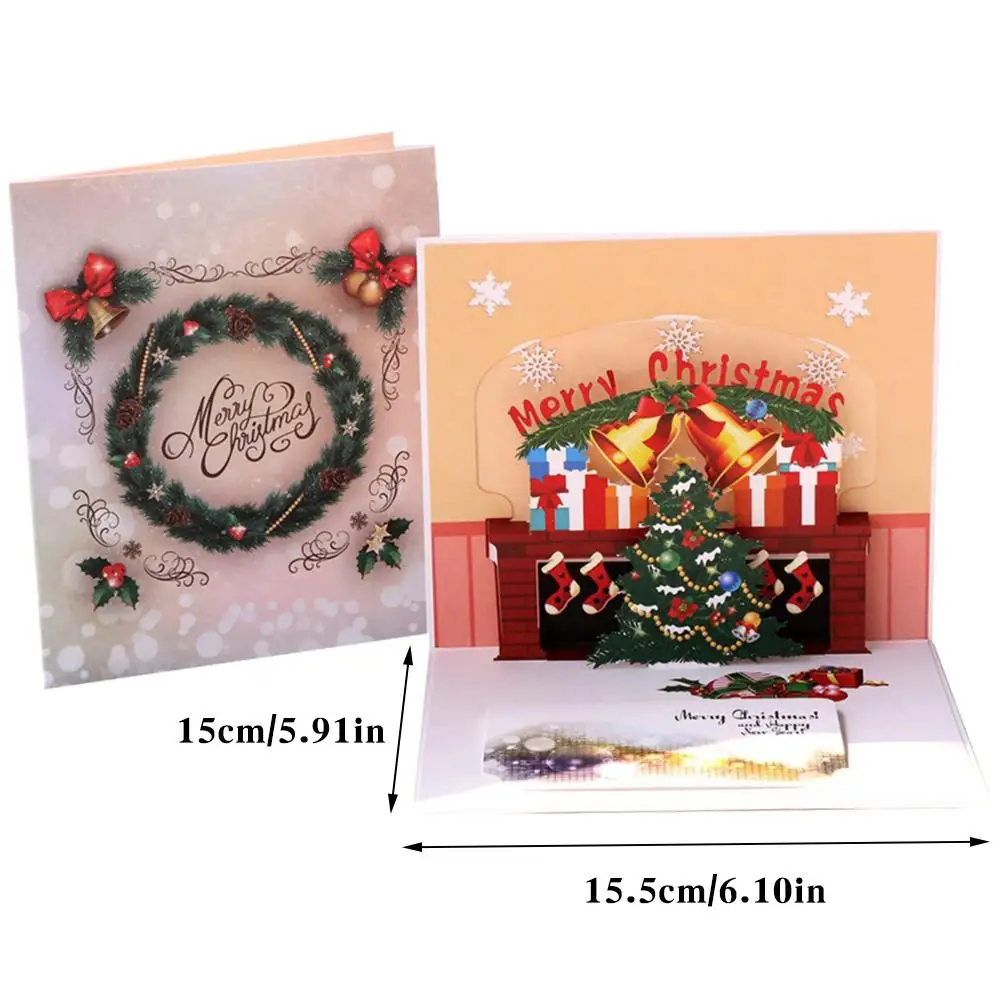 Рождественская открытка с 3D полой ручной работы для друзей влюбленных семейная