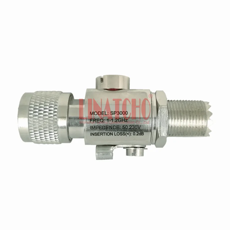 DC-1.2GHz 230V PL259 to SO239 M male to female coaxial marine antenna surge protector lightning arrester
