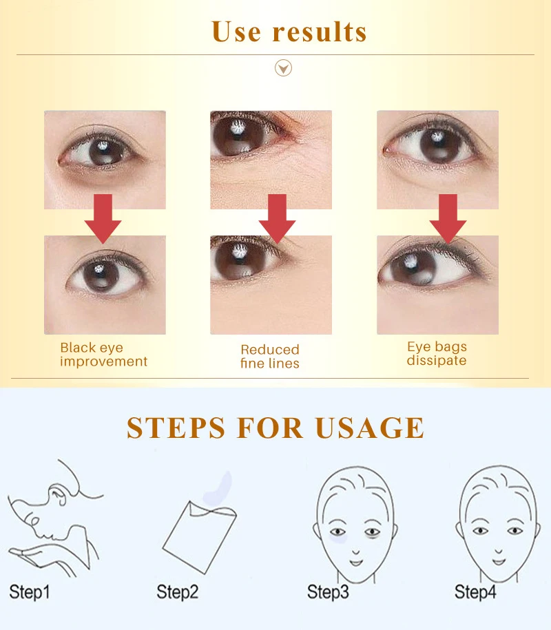 

1 Pair Crystal Collagen 24K Gold Under Eye Anti Aging Wrinkle Gel Pad Face Mask TSLM1