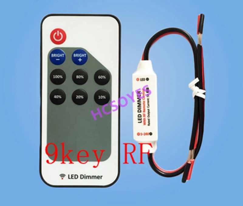 DC5-24V 11key 3Key 9key DC РЧ Беспроводной монохромный СВЕТОДИОДНЫЙ контроллер Диммер для SMD5050/3528/5730/5630/3014 Светодиодные ленты 433 МГц