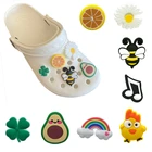 1 шт. радужные цветыклевер на удачуПчелы аксессуары для обуви подвески украшение для Croc Jibz браслеты подарок для детей