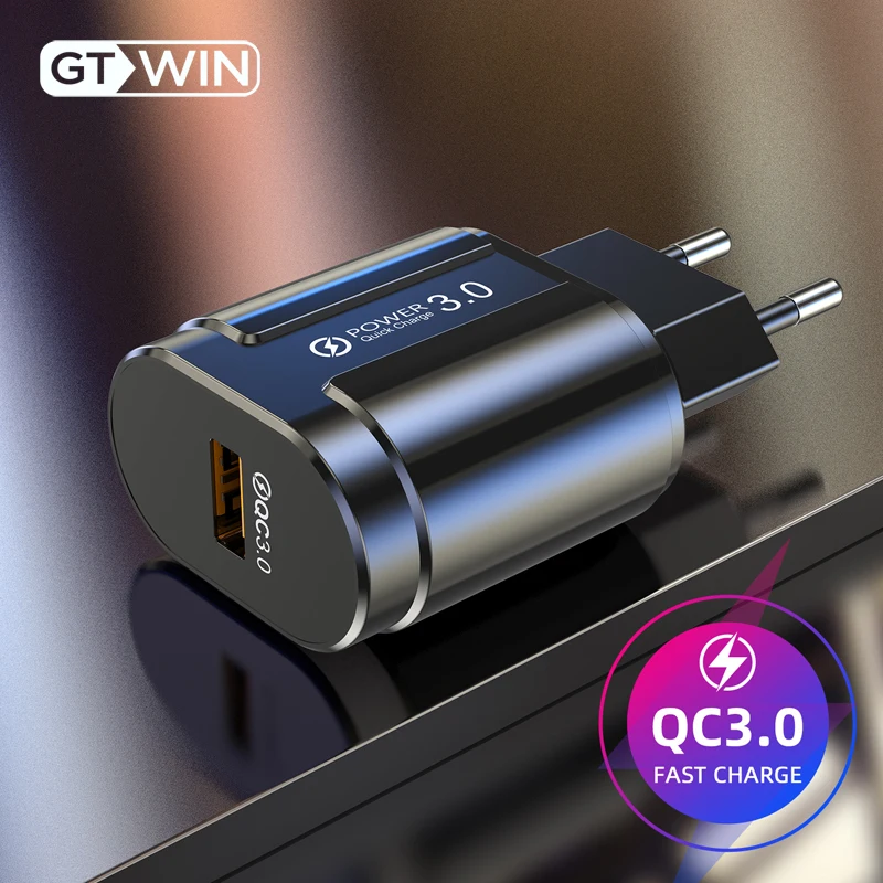 GTWIN 3A быстрое зарядное устройство USB Европейский настенный мобильный телефон