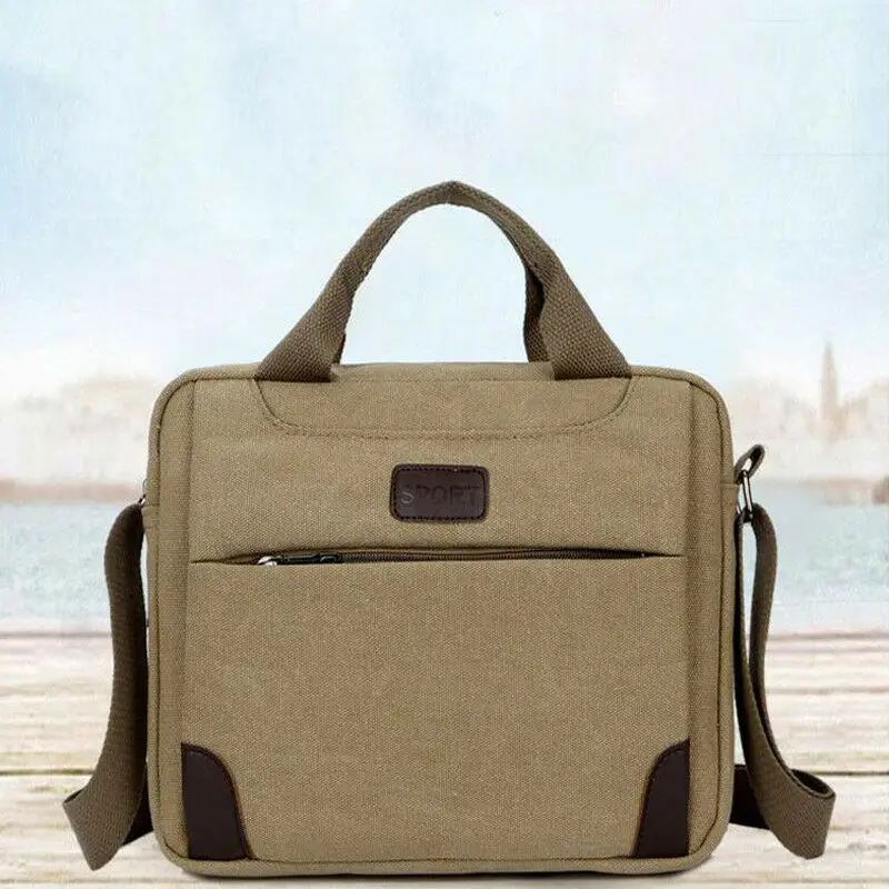 

Men Casual Canvas Shoulder Bag Simple Zipper Handbags Large Capacity Male Military Shoulder Bag Messenger Bag Handbags 2020 Hot