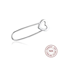 original me safety pin with love heart brooch pendant beads fit 925 sterling silver charm bracelet diy jewelry making wholesale