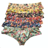 6pcs mens underwear boxers europe size breathable low waist floral printed underpants lingerie fashion breathable boxershorts
