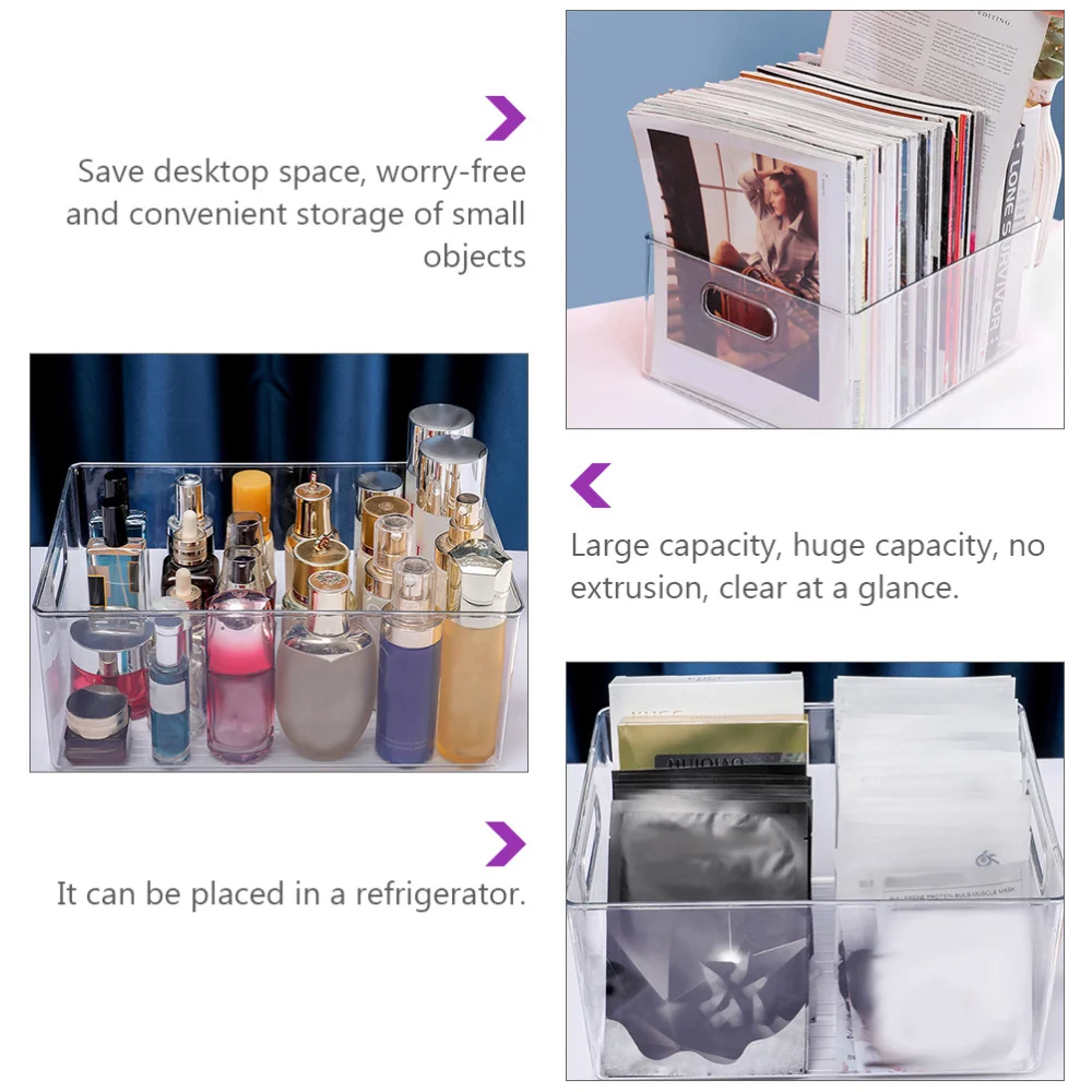 

1pc Multipurpose Storage Box Book Cosmetic Storage Container (Transparent)