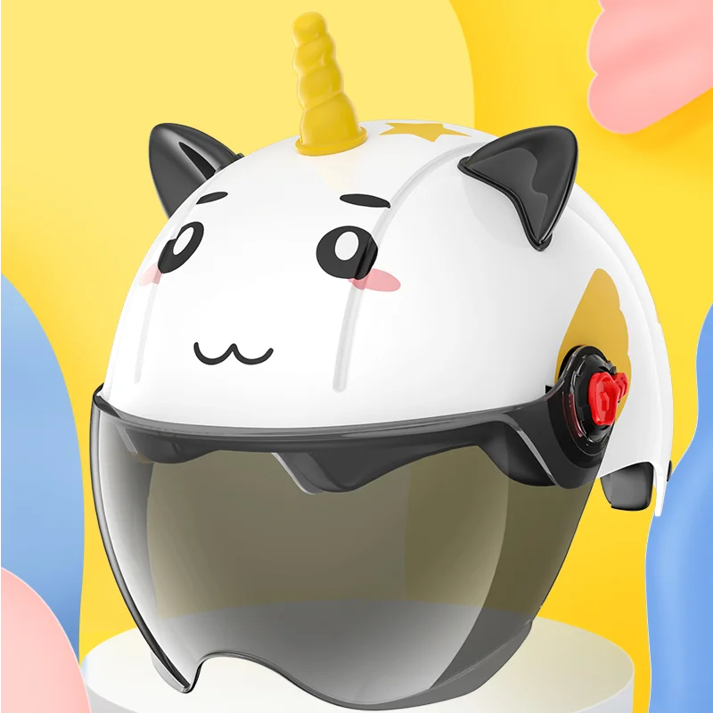 Детский шлем с электроаккумулятором и сертификатом DOT летний солнцезащитный для