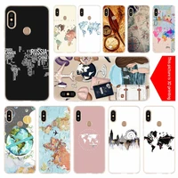 world map travel plans soft silicone case for xiaomi redmi note 10 11 9 8 7 pro max 11s 10s 9s 8t 4g cover