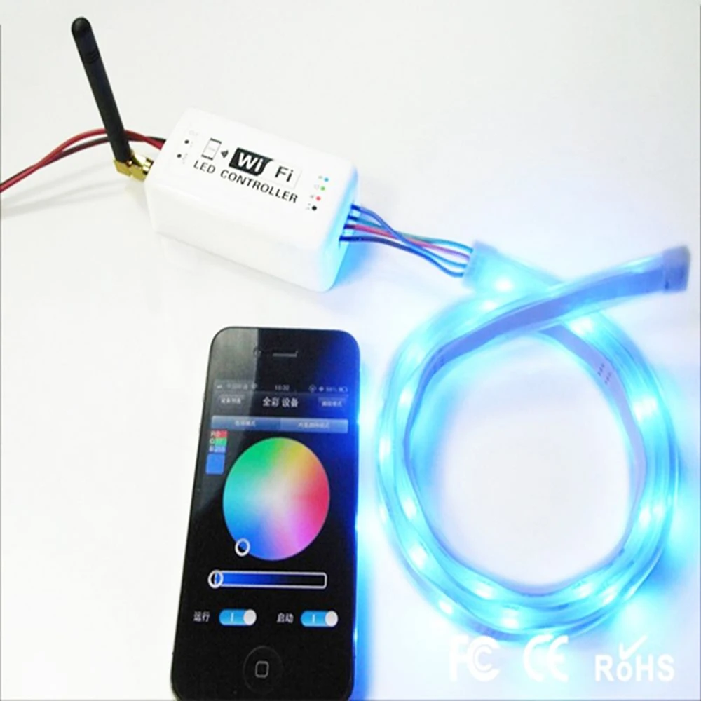 

2.4G Wireless Wifi Smart Led Controller 3-in-1 Dimming CT RGB For RGB Controller for LED Strip Light DC12-24V