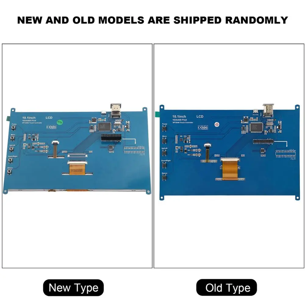 10 дюймов Подсветка ЖК дисплей TFT сенсорный Экран Дисплей для Raspberry Pi 4B с адаптером
