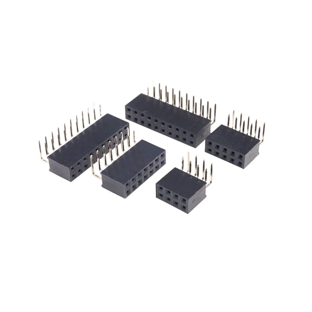 10 шт. прямоугольные штыри 2 54 мм с двумя рядами контактов 6 8 12 14 16 18 20 24 26 30 40 50 60 80 |