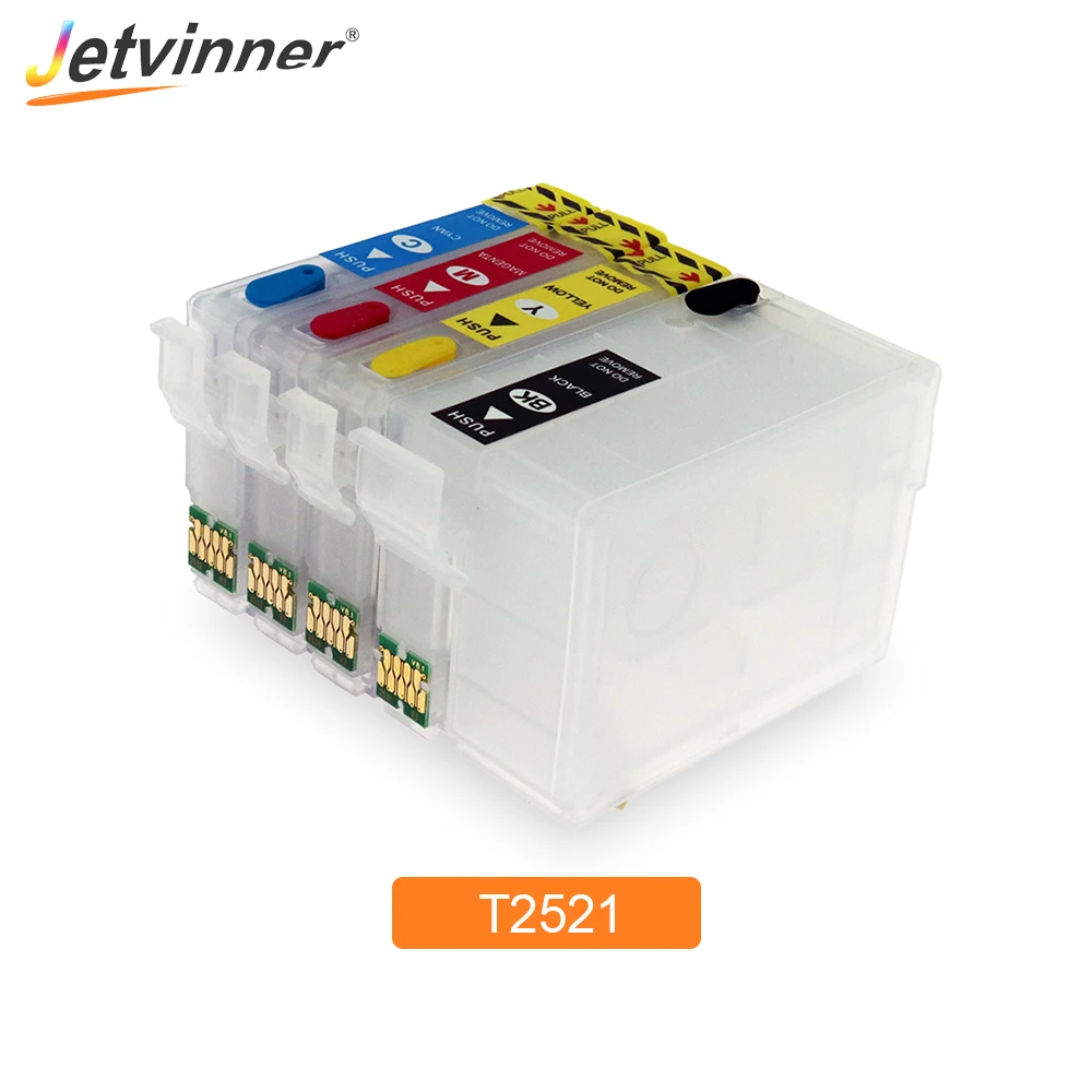 

Jetvinner For Epson T252 T2521 T252XL Refill Ink Cartridge For Epson WF-3620 WF-3640 WF-7110 WF-7610 WF-7620 With ARC Chips