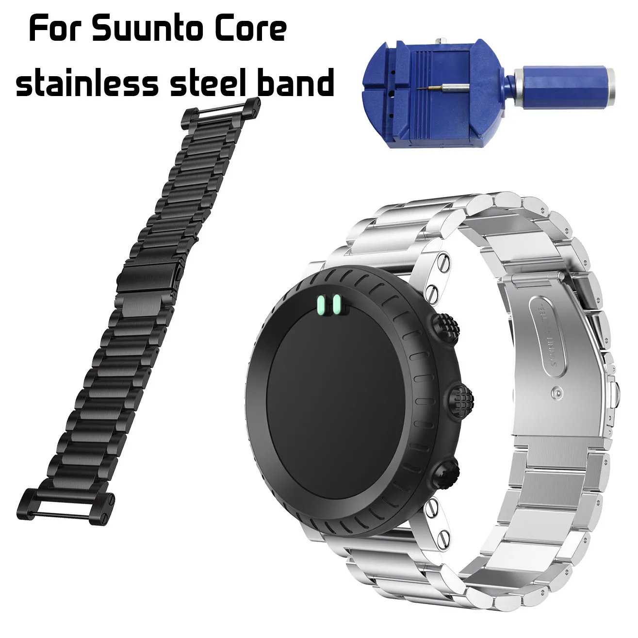 

Ремешок из нержавеющей стали для часов Suunto Core 3, твердый металлический ремешок для часов Suunto Core, браслет на запястье для смарт-часов, инструм...