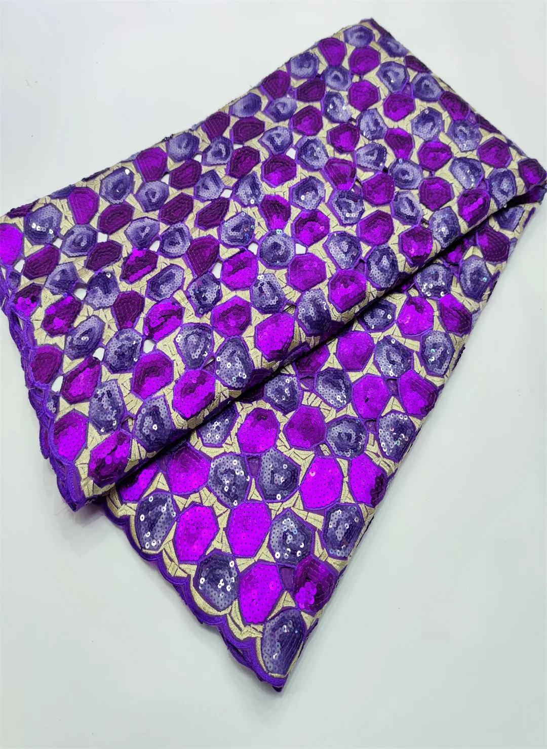 

2022 африканская высококачественная ткань Volie 5 ярдов нигерийский роскошный тюль с блестками кружево благородный и элегантный шелк для вечер...