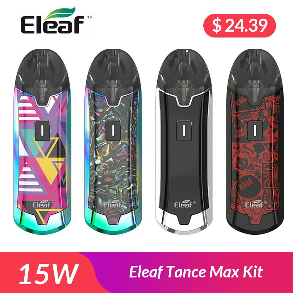 Оригинальный Eleaf Tance Max Kit 15 Вт встроенный аккумулятор 1100 мАч + картридж 4 мл GS Air M/GS S