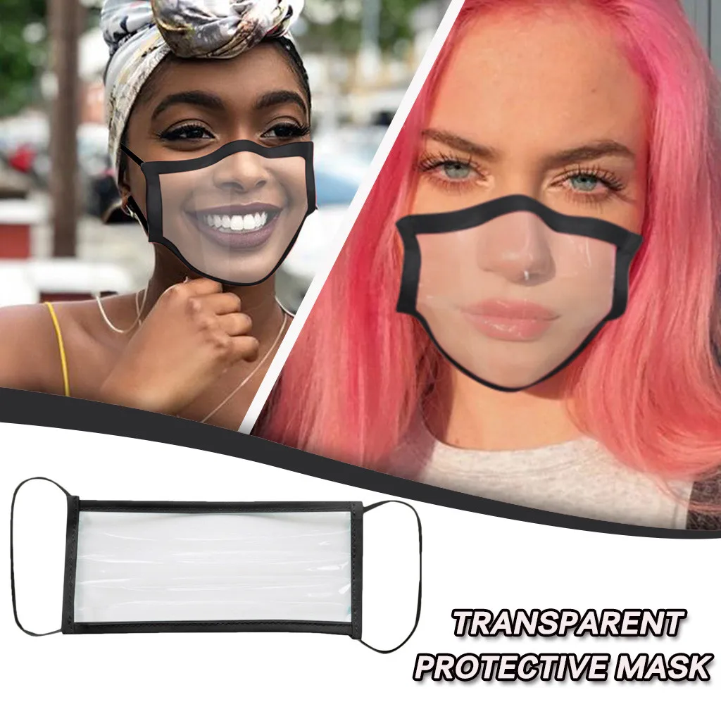 Дышащая Маска для лица Mascarilla ухода за кожей взрослая маска с прозрачным окошком