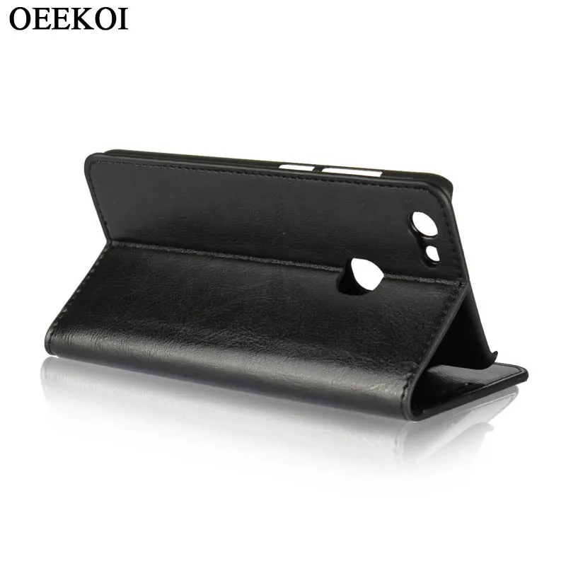 

OEEKOI Crazy Horse Genuine Leather Wallet Flip Case for Vivo X27 Pro/X27/Y95/V7/Nex