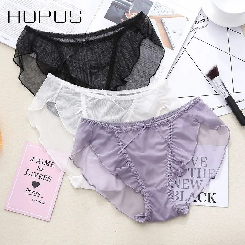 

Sexy Women Underwear 2019 Fashion New Comfortable Cute Bow Solid Elastic Breathable Color Lace Ladies Panties Underwear Women