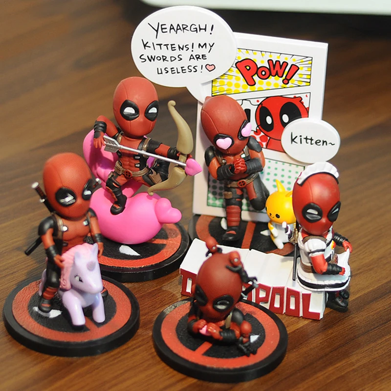 

Marvel Deadpool Anime Action Figures Cute Edition Cupid Unicorn Maid Daydream Figurine Model Dolls Child Toy Christmas Gifts