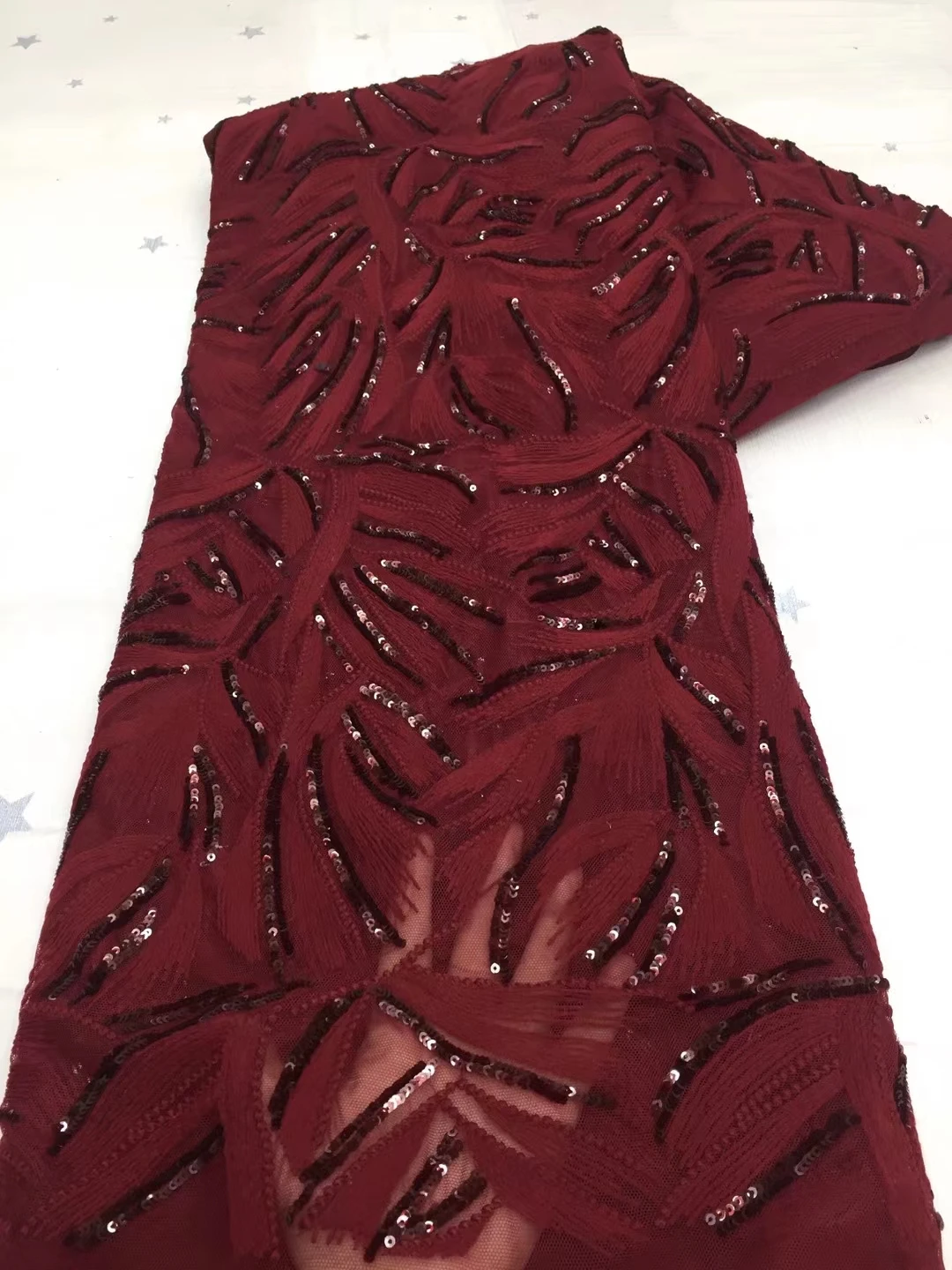 

Nigeria Mesh Lace Fabric 2021 High Quality French Sequin Embroidery Tulle Lace Fabric Latest African Net Laces Wedding
