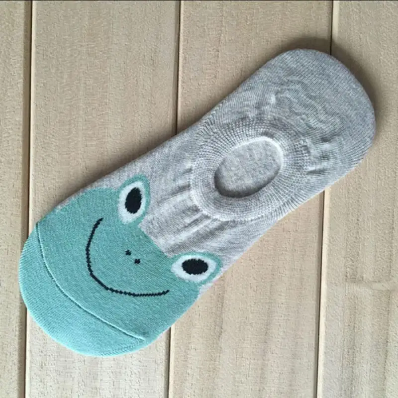 5 пар/лот женские носки ярких цветов носки-башмачки с изображением маленьких