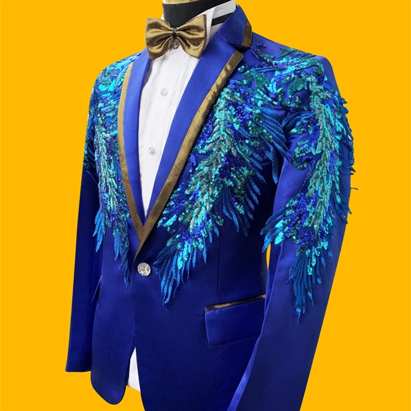 

glittering sequins Men's suit, I brought men for performance, wedding, 5XL